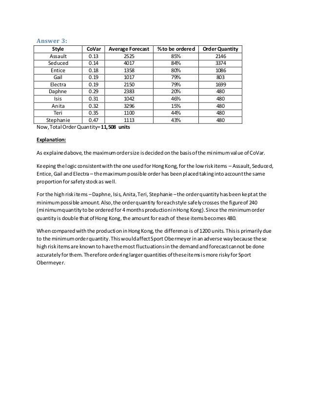 obermeyer supply chain case obermeyer case study solution simple